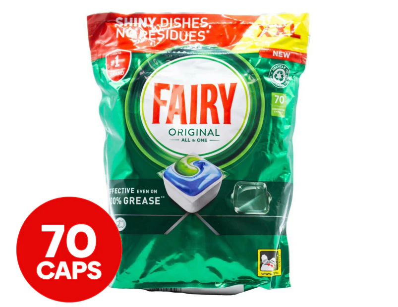 Fairy All in One Dishwashing Capsules Original 70pk