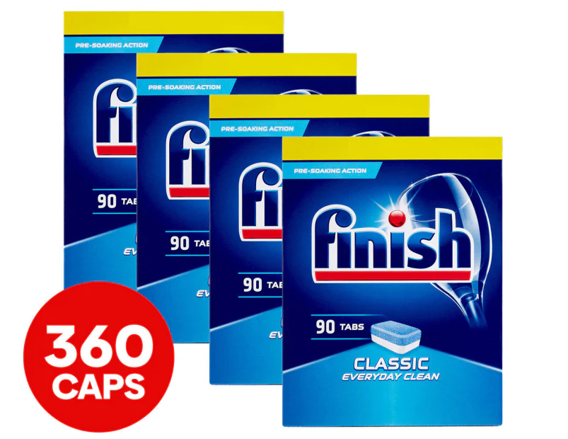 4 x 90pk Finish Classic Dishwashing Tabs