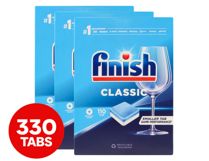 3 x 110pk Finish Classic Dishwashing Tablets