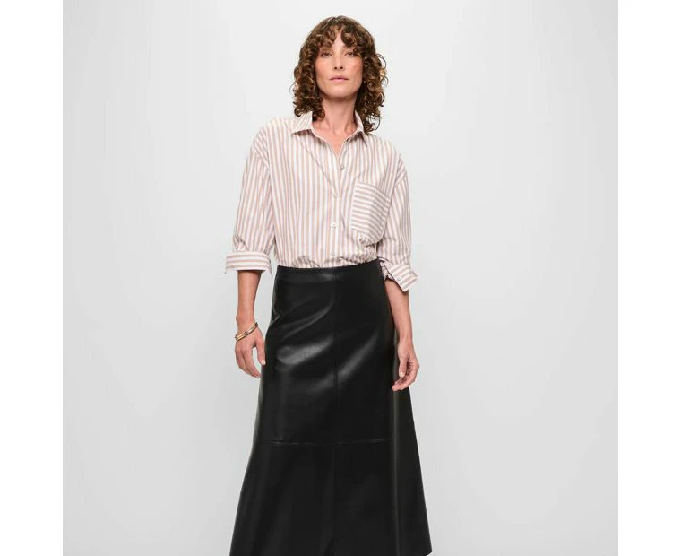 PU A-Line Midi Skirt - Preview