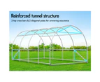 ALFORDSON Greenhouse Walk-in Tunnel Garden Storage 4mx3mx2m