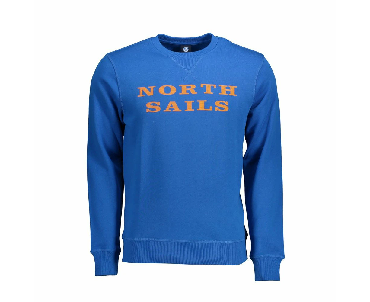 North Sails Blue Cotton Men Sweater