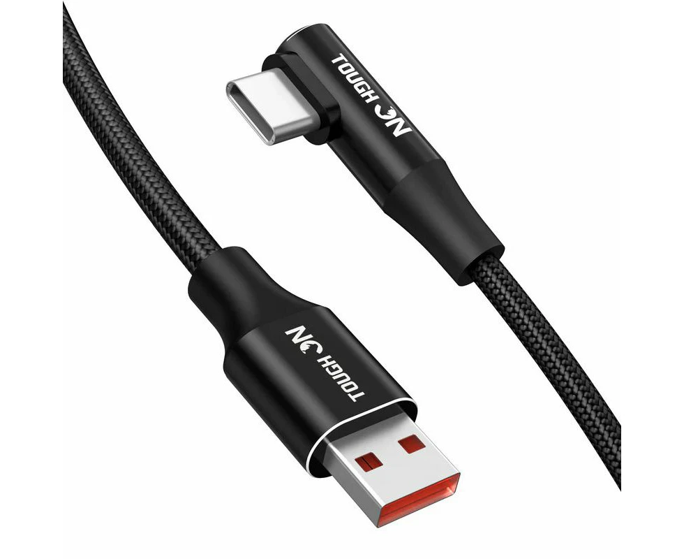 Tough On USB A to USB C Charger Cable 100W Fast Charging 1M Black