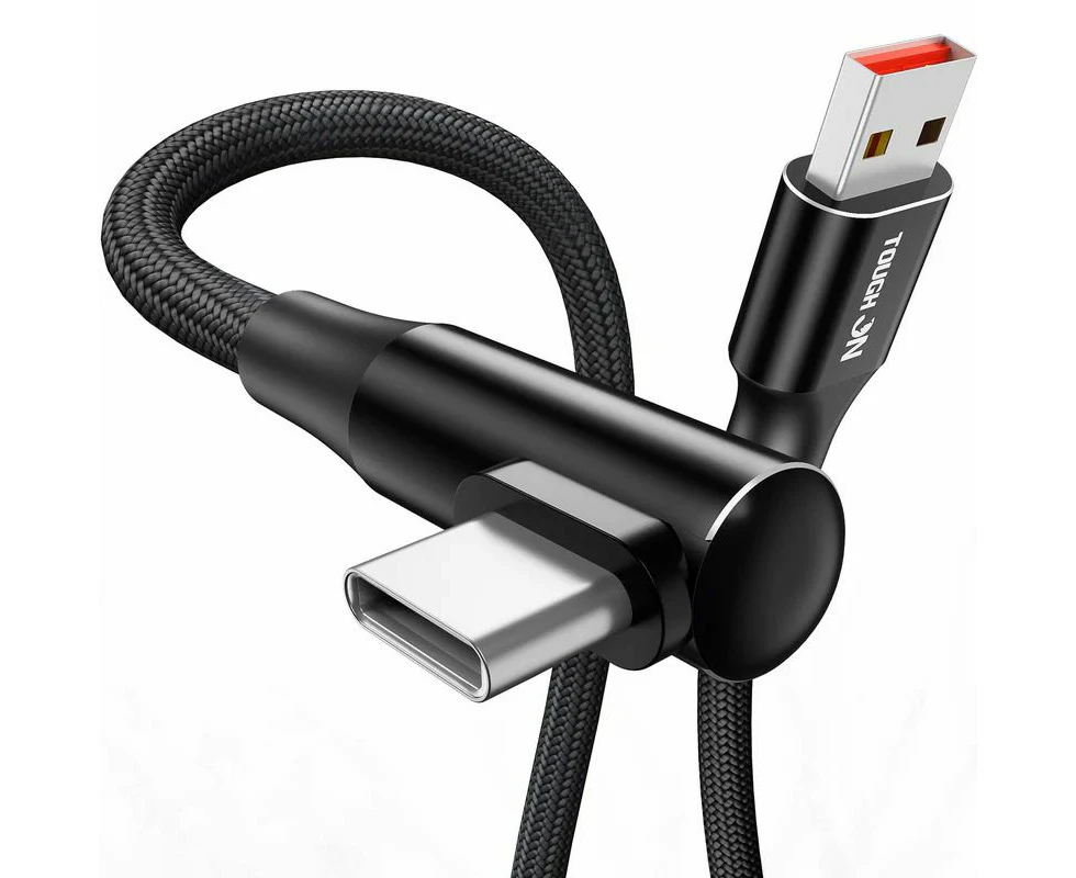 Tough On USB A to USB C Charger Cable 100W Fast Charging 2M Black