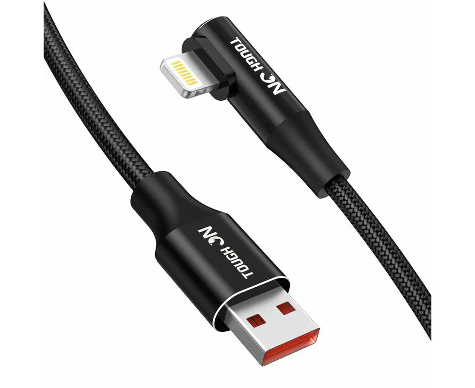 Tough On USB A to Lightning Cable Fast Charging Cable 1M Black