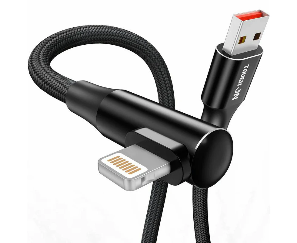 Tough On USB A to Lightning Cable Fast Charging Cable 2M Black