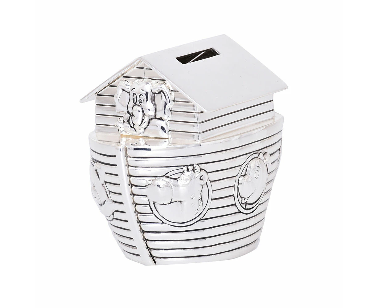 Gibson Gifts Silver Noah's Ark Moneybank Storage Baby/Infant Gift Keepsake