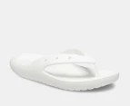 Crocs Unisex Classic V2 Flip Thongs - White