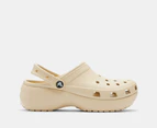 Crocs Women's Classic Platform Clogs - Bone