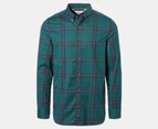 Tommy Hilfiger Men's Harrington Poplin Plaid Slim Fit Shirt - Cypress Green