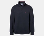 Tommy Hilfiger Men's Bill Quarter-Zip Mock Neck Jumper - Desert Sky