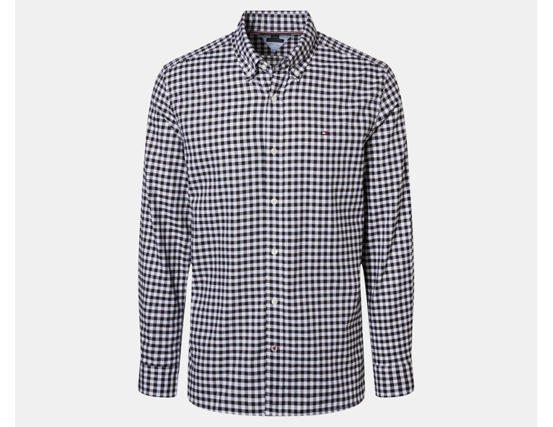 Tommy Hilfiger Men's Classic Oxford Gingham Shirt - Dark Sable/Optic White