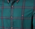 Tommy Hilfiger Men's Harrington Poplin Plaid Slim Fit Shirt - Cypress Green