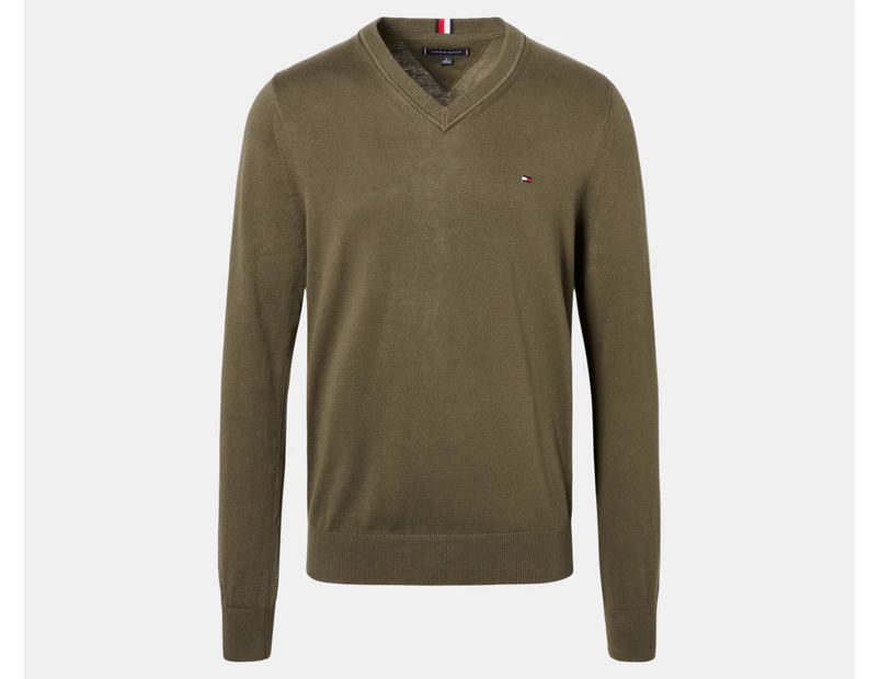 Tommy Hilfiger Men's Syracuse V-Neck Sweater - Army Green