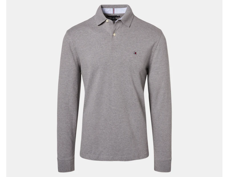 Tommy Hilfiger Men's Regular Long Sleeve Polo Shirt - Grey Heather