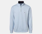 Tommy Hilfiger Men's Bill Quarter-Zip Mock Neck Jumper - Breezy Blue