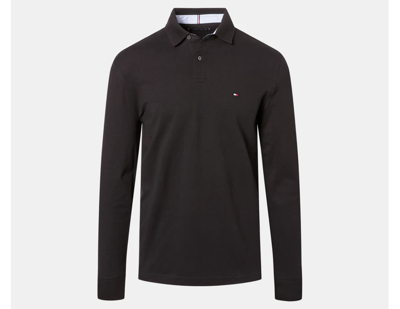 Tommy Hilfiger Men's Regular Long Sleeve Polo Shirt - Dark Sable