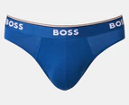 Hugo Boss Men's Power Cotton Stretch Briefs 3-Pack - Blue/Navy/Charcoal