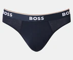 Hugo Boss Men's Power Cotton Stretch Briefs 3-Pack - Blue/Navy/Charcoal