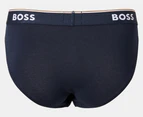 Hugo Boss Men's Power Cotton Stretch Briefs 3-Pack - Blue/Navy/Charcoal