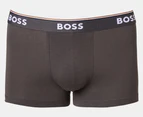 Hugo Boss Men's Power Cotton Stretch Trunks 3-Pack - Navy/Blue/Charcoal