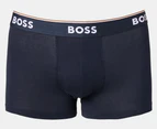 Hugo Boss Men's Power Cotton Stretch Trunks 3-Pack - Navy/Blue/Charcoal