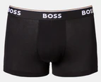 Hugo Boss Men's Power Cotton Stretch Trunks 3-Pack - Black/Grey/White