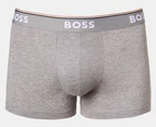 Hugo Boss Men's Power Cotton Stretch Trunks 3-Pack - Black/Grey/White