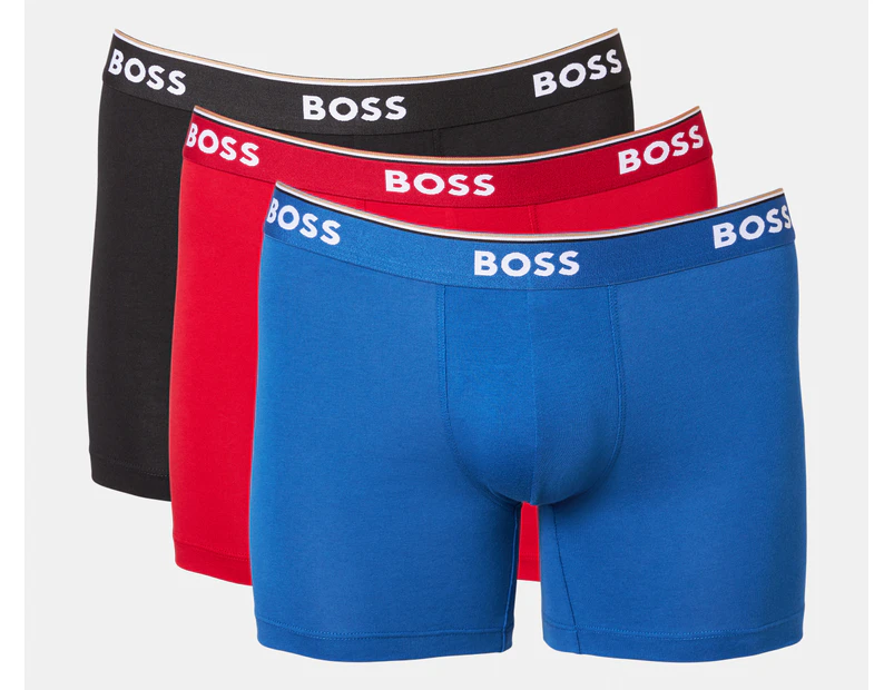 Hugo Boss Men's Power Cotton Stretch Boxer Briefs 3-Pack - Black/Red/Blue