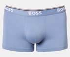 Hugo Boss Men's Power Cotton Stretch Trunks 3-Pack - Black/Blue/Khaki