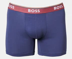 Hugo Boss Men's Power Cotton Stretch Boxer Briefs 3-Pack - Burgundy/Navy/Blue