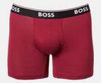 Hugo Boss Men's Power Cotton Stretch Boxer Briefs 3-Pack - Burgundy/Navy/Blue