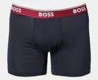 Hugo Boss Men's Power Cotton Stretch Boxer Briefs 3-Pack - Burgundy/Navy/Blue