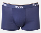 Hugo Boss Men's Power Cotton Stretch Trunks 3-Pack - Blue/Patterned