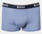 Hugo Boss Men's Power Cotton Stretch Trunks 3-Pack - Blue/Patterned