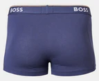 Hugo Boss Men's Power Cotton Stretch Trunks 3-Pack - Blue/Patterned