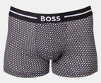 Hugo Boss Men's Bold Cotton Stretch Trunks 3-Pack - Black/Patterned