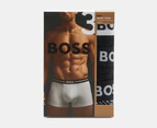 Hugo Boss Men's Bold Cotton Stretch Trunks 3-Pack - Black/Patterned