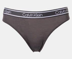 Calvin Klein Women's Bamboo Comfort Thong 3-Pack - Ashford Grey/Wolf Grey/Lavender