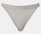 Calvin Klein Women's Monochrome String Bikini Briefs 3-Pack - Black/Grey Heather/Nymph's Thigh