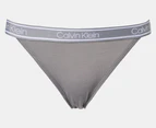 Calvin Klein Women's Bamboo Comfort String Bikini Briefs 3-Pack - Ashford Grey/Wolf Grey/Lavender