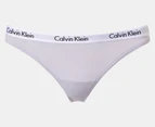 Calvin Klein Women's Carousel Bikini Briefs 3-Pack - Black/Lavender/White