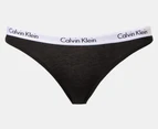 Calvin Klein Women's Carousel Thong 3-Pack - Black/Lavender/White