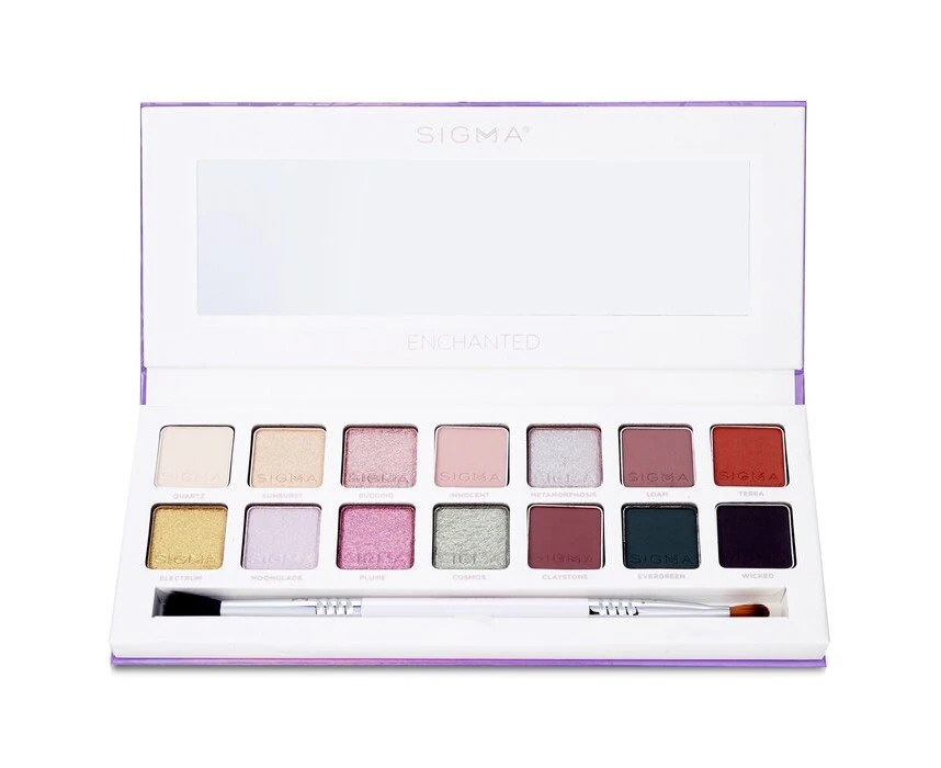 Sigma Beauty Enchanted Eyeshadow Palette (14x Eyeshadow + 1x Dual Ended Brush) 19.32g/0.68oz