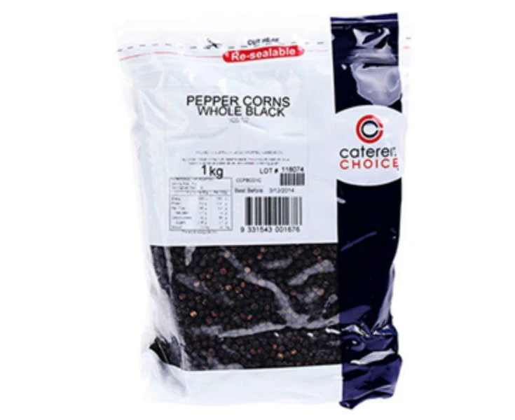 8Kg Peppercorns Black Whole 8 X 1Kg