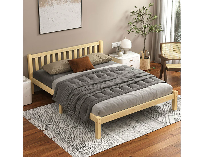 ALFORDSON Bed Frame Queen Double King Single Size Wooden Mattress Base Fenella Oak