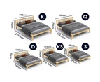 ALFORDSON Bed Frame Queen Double King Single Size Wooden Mattress Base Fenella Oak