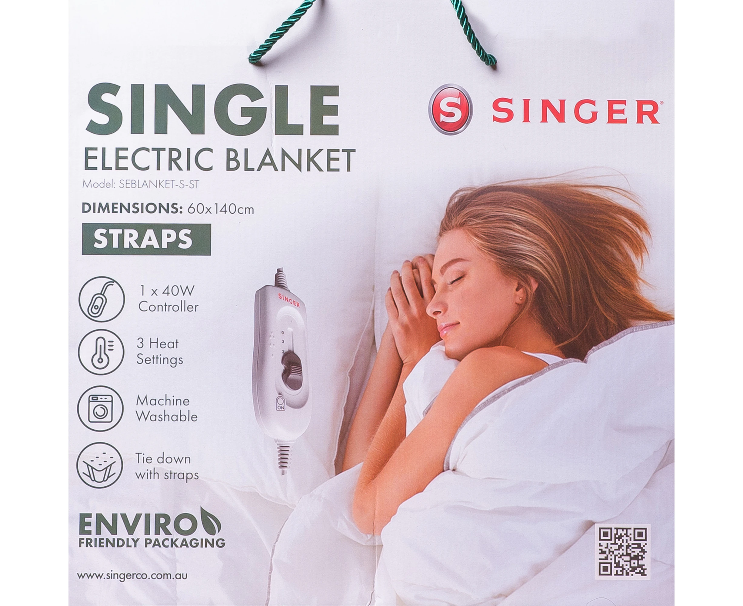 SINGER(R) Electric Blanket with Straps