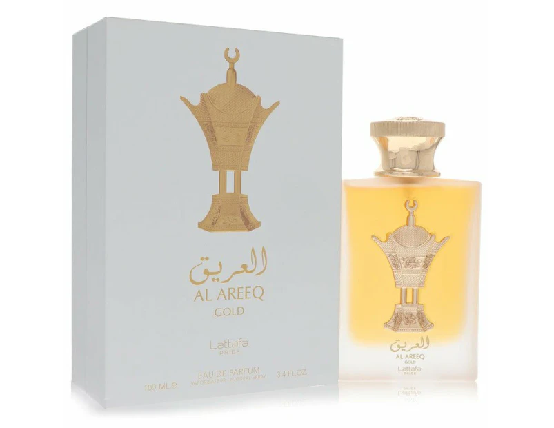 Lattafa Al Areeq Gold by Lattafa Eau De Parfum Spray (Unisex) 3.4 oz for Men