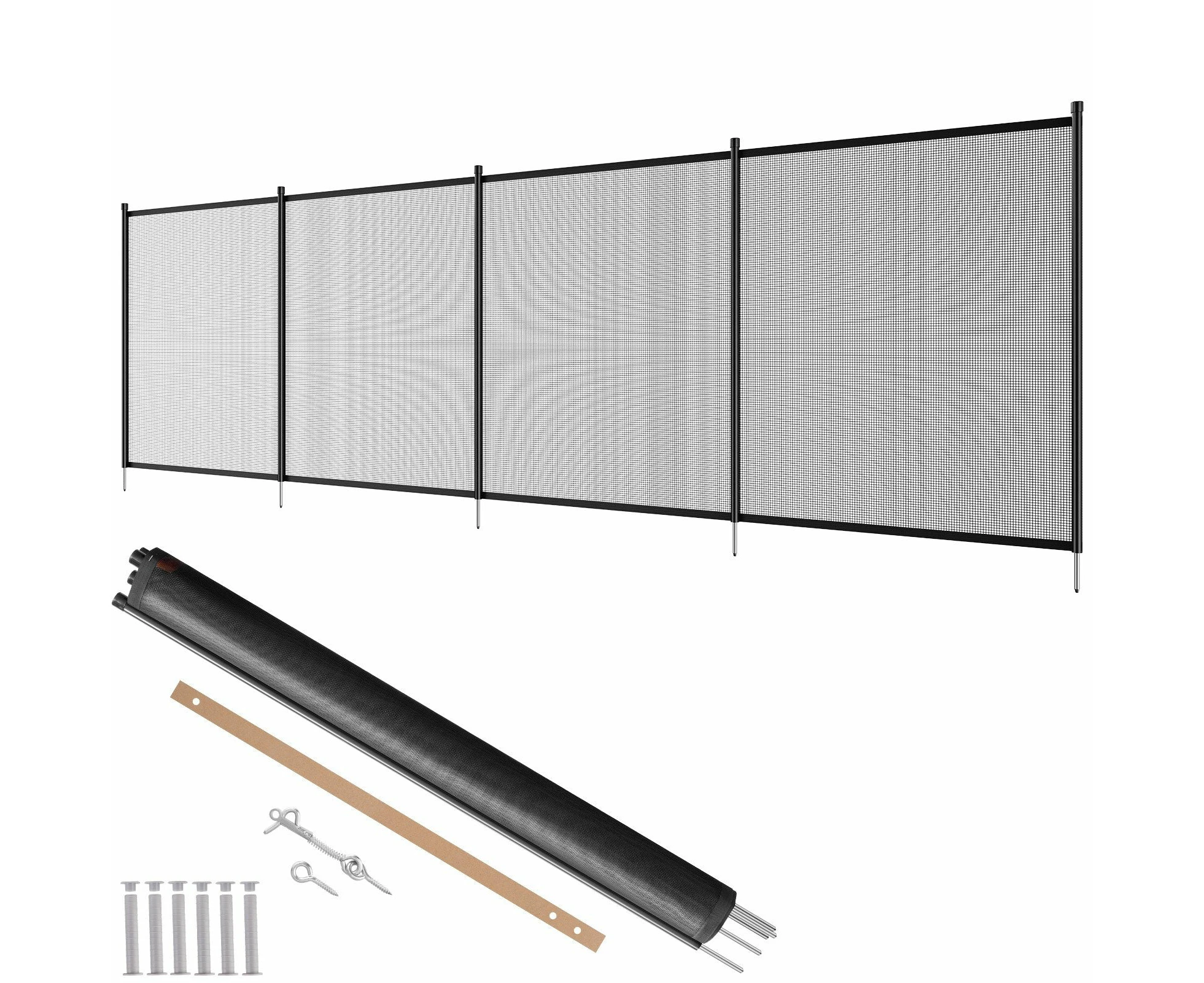 VEVOR Pool Fence, 4 x 12 FT Pool Fences for Inground Pools, Removable Child Safety